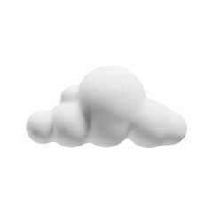 Cloud 3d icon with cartoon style for website design presentation. 3d rendering icon