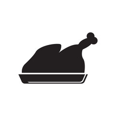 Fried chicken symbol simple icon, illustration design template.