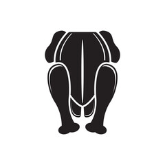 Fried chicken symbol simple icon, illustration design template.