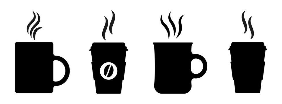 Coffee cup icons. vector image