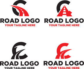 C letter with road logo, road icon, highway, roadway, path icon, logo design vector 2023
