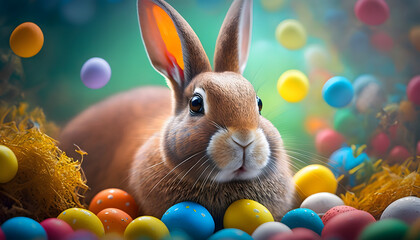 Obraz na płótnie Canvas Bunny Eggs for Easter Fun