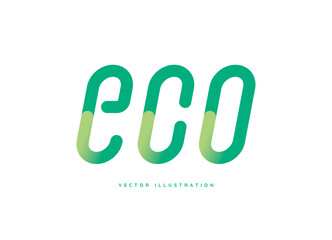 エコ ロゴマーク アイコン ベクターイラスト