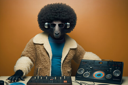 ool black sheep djing, generative AI.