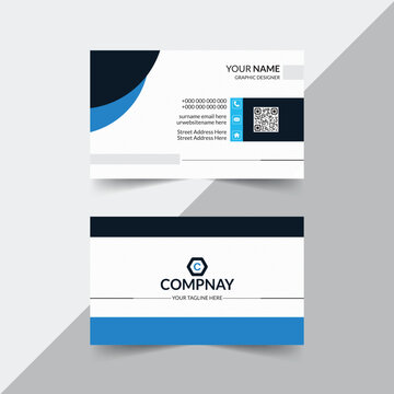 Minimal Corporate Business Card Vector Design Template 