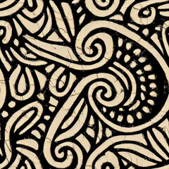 black and white seamless pattern. Generative AI