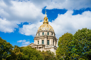 Fototapeta na wymiar Dome of Les Invalides in Paris, France