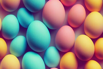 Easter Egg Eggs Colorful Decorated Seamless Texture Pattern Tiled Repeatable Tessellation Background Image