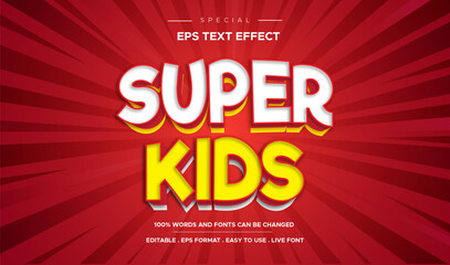 Fototapeta premium Super Kids Text Effect editable