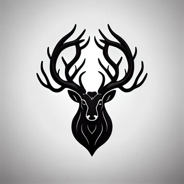 minimalist logo deer, Generative AI