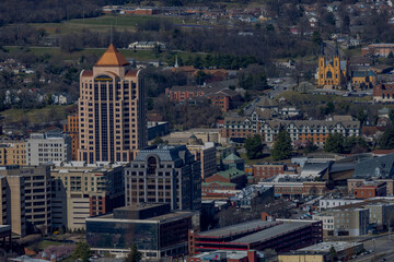 Fototapeta na wymiar Overlooking the city of Roanoke, Virginia