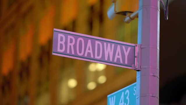 Broadway street sign in Manhattan - travel photography