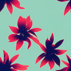pattern with flowers generative ia