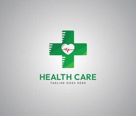 Health Care Business Logo, Plus Logo Template Vector Design Illustration