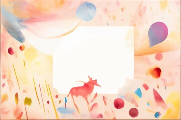 Background with balloons with generative AI techonology	
