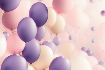 Fototapeta na wymiar Background with balloons with generative AI techonology 