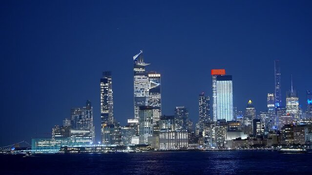 Manhattan city lights at night - travel photography