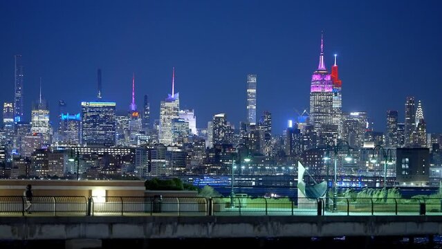Midtown Manhattan with Empire State Building at night - travel photography