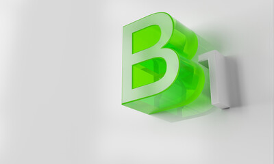 Stereo rendering of vitamin b1 background