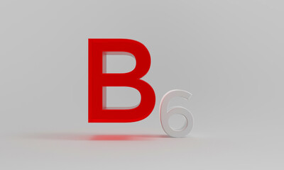 Stereo rendering of vitamin b6 background