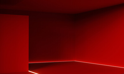 Obraz premium Three-dimensional space rendering,3d rendering corridor luminous entrance