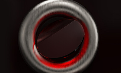3D rendering of glass metal ring