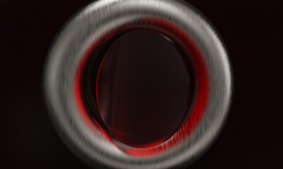 3D rendering of glass metal ring