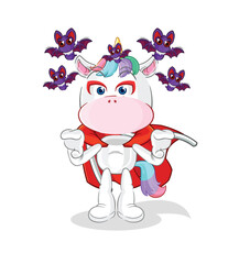 unicorn Dracula illustration. character vector