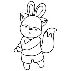 Spring Easter Rabbit Animal, Easter Elements, Easter and Spring concept