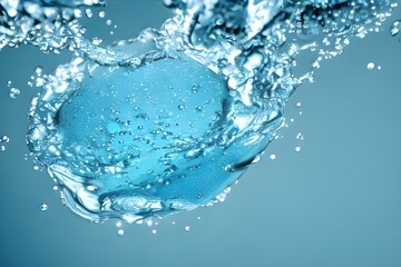 泡（水色）　with generative ai