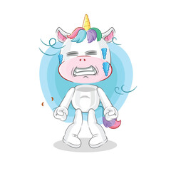 unicorn cold illustration. character vector