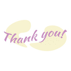 Text THANK YOU on white background