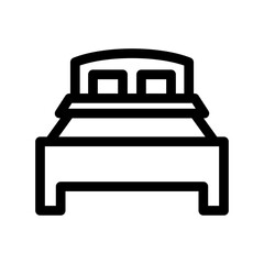 bed icon or logo isolated sign symbol vector illustration - high quality black style vector icons
