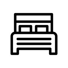 bed icon or logo isolated sign symbol vector illustration - high quality black style vector icons
