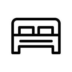 bed icon or logo isolated sign symbol vector illustration - high quality black style vector icons
