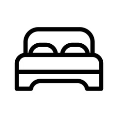 bed icon or logo isolated sign symbol vector illustration - high quality black style vector icons
