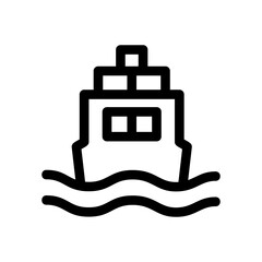 Fototapeta premium boat icon or logo isolated sign symbol vector illustration - high quality black style vector icons 