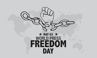 world press freedom day typography Design with vector