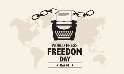 world press freedom day typography Design with vector