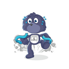 seal runner character. cartoon mascot vector