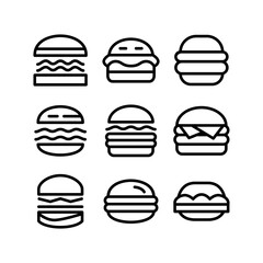 burger icon or logo isolated sign symbol vector illustration - high quality black style vector icons
