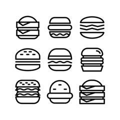 burger icon or logo isolated sign symbol vector illustration - high quality black style vector icons
