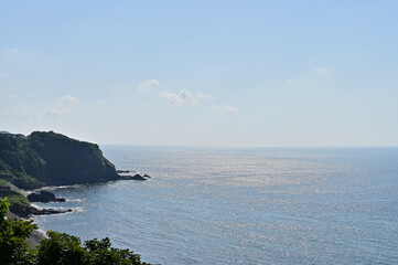 Fototapeta na wymiar Heading north in the Japan sea in summer