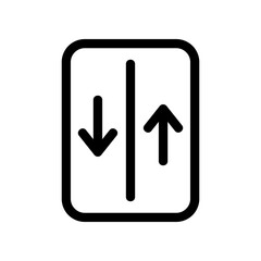 down lift icon or logo isolated sign symbol vector illustration - high quality black style vector icons
