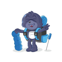 Obraz premium seal go camping mascot. cartoon vector