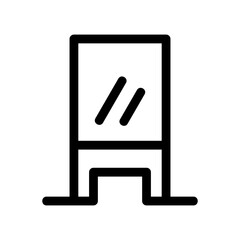 mirror icon or logo isolated sign symbol vector illustration - high quality black style vector icons
