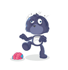 seal zombie character.mascot vector