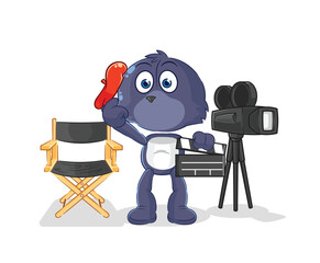 seal director mascot. cartoon vector