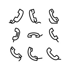 phone icon or logo isolated sign symbol vector illustration - high quality black style vector icons
