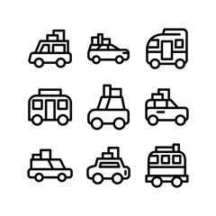 road trip icon or logo isolated sign symbol vector illustration - high quality black style vector icons
